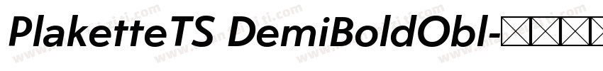 PlaketteTS DemiBoldObl字体转换